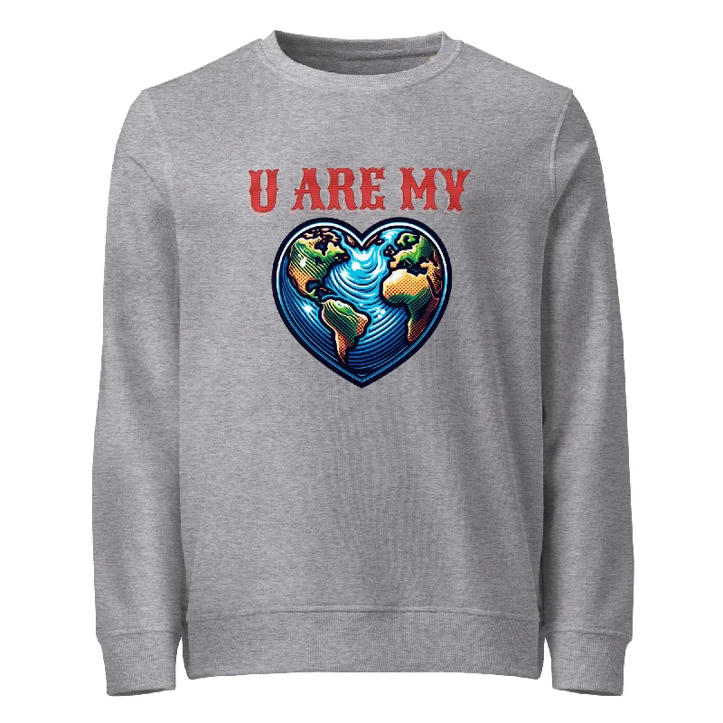 Designer SweatshirtsMy World Graphic Organic Sweatshirt