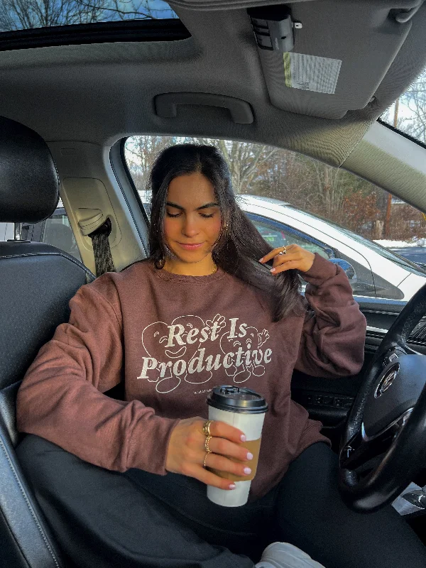 Festival SweatshirtsHealthfulradiance: Rest Is Productive Sweatshirt