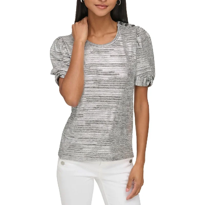 Womens Shimmer Metallic Pullover TopPullovernow