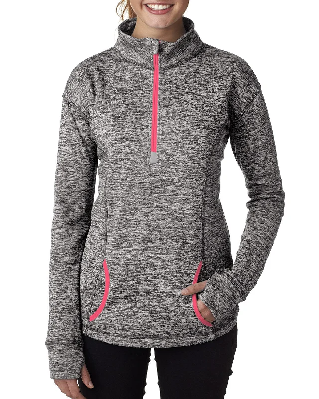 Layered SweatshirtsJ America JA8617 Ladies' Cosmic Fleece Quarter-Zip