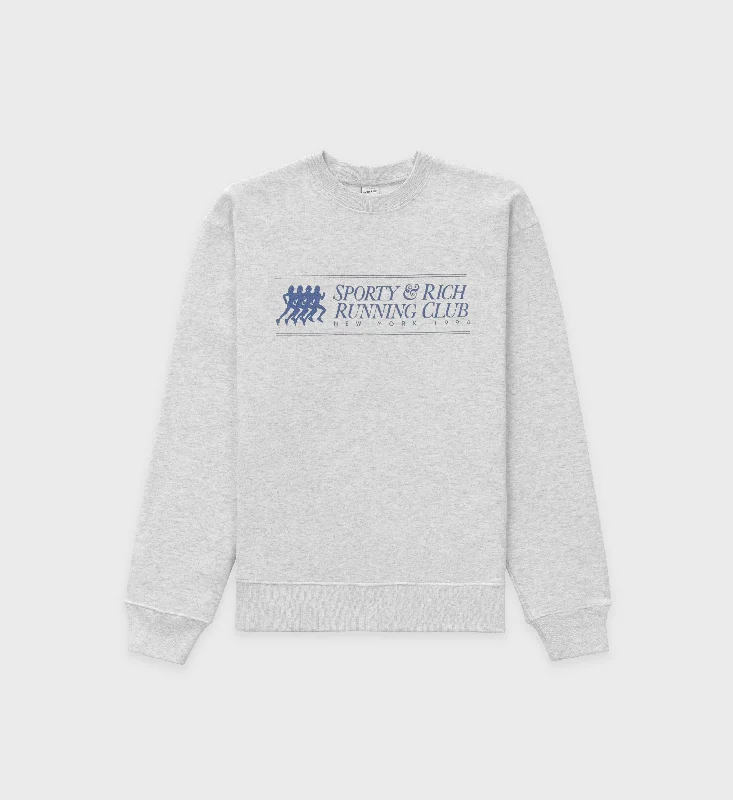 Stretch-Knit Sweatshirts94 Running Club Crewneck - Heather Gray