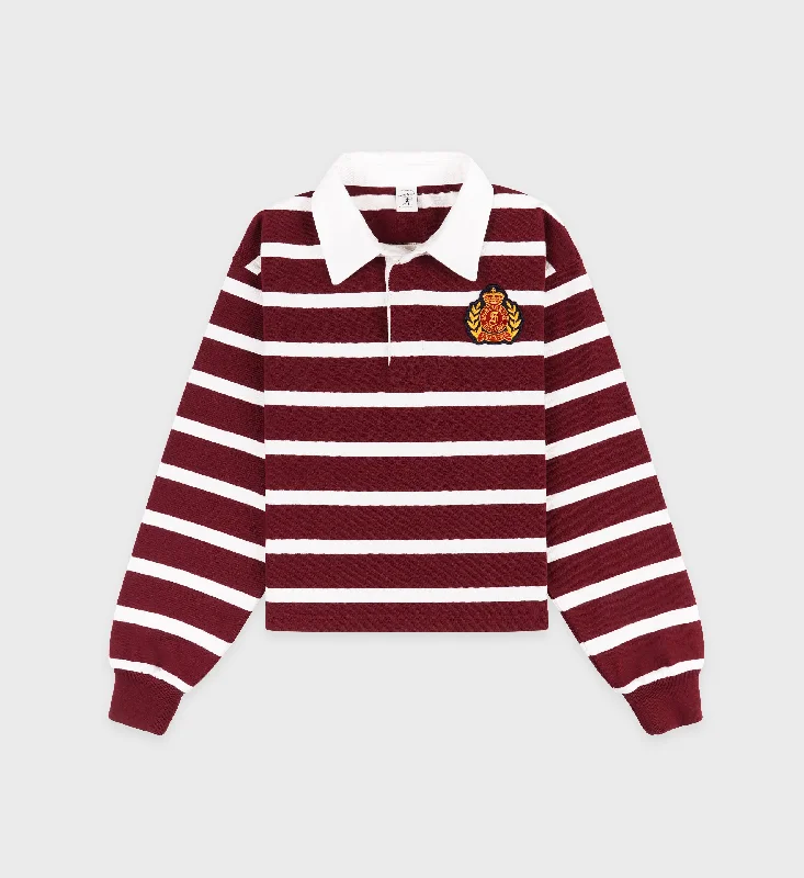 Sports Team HoodiesNY Crest Rugby Polo - Merlot/White