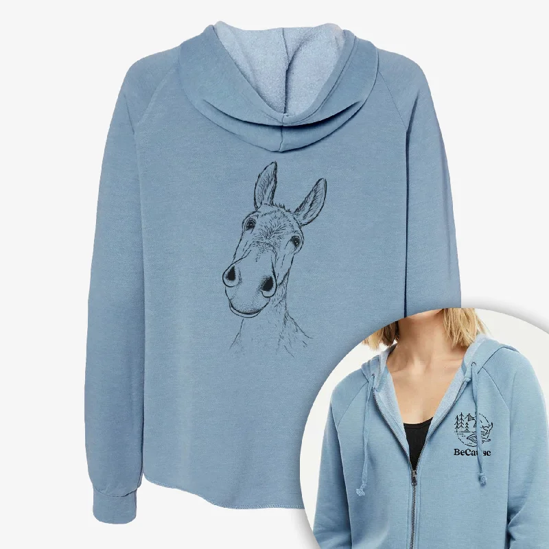 Statement HoodiesCurious Donkey - Women's Cali Wave Zip-Up Sweatshirt