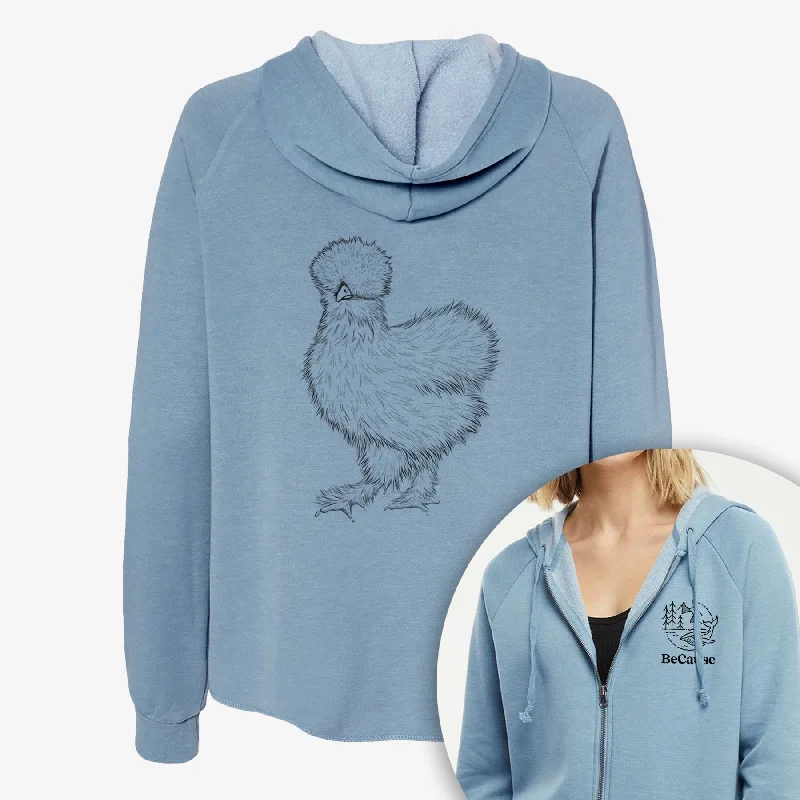 Zip-Up HoodiesSilkie Chicken - Women's Cali Wave Zip-Up Sweatshirt