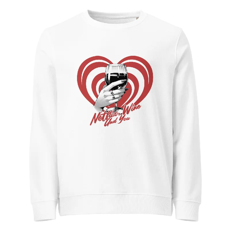 Sequined HoodiesWine Love Graphic Organic Sweatshirt