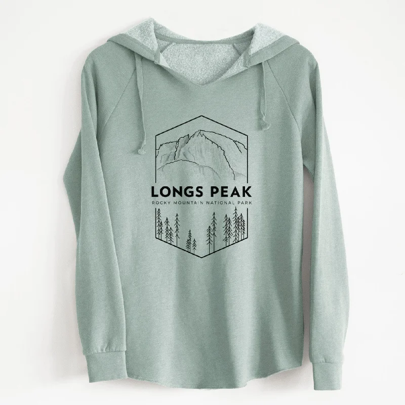 Metallic HoodiesLongs Peak - Rocky Mountain National Park - Cali Wave Hooded Sweatshirt