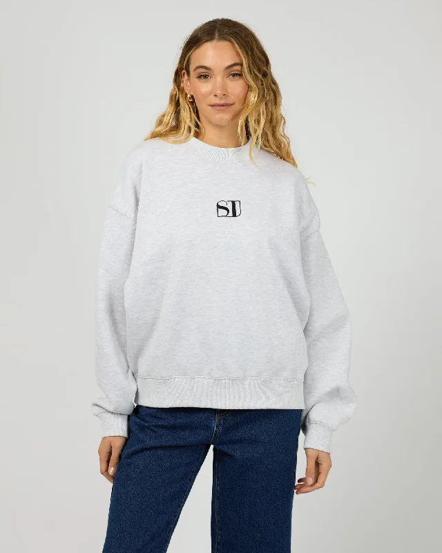 CrewneckstripesSilent Luxe Crew Snow Marle