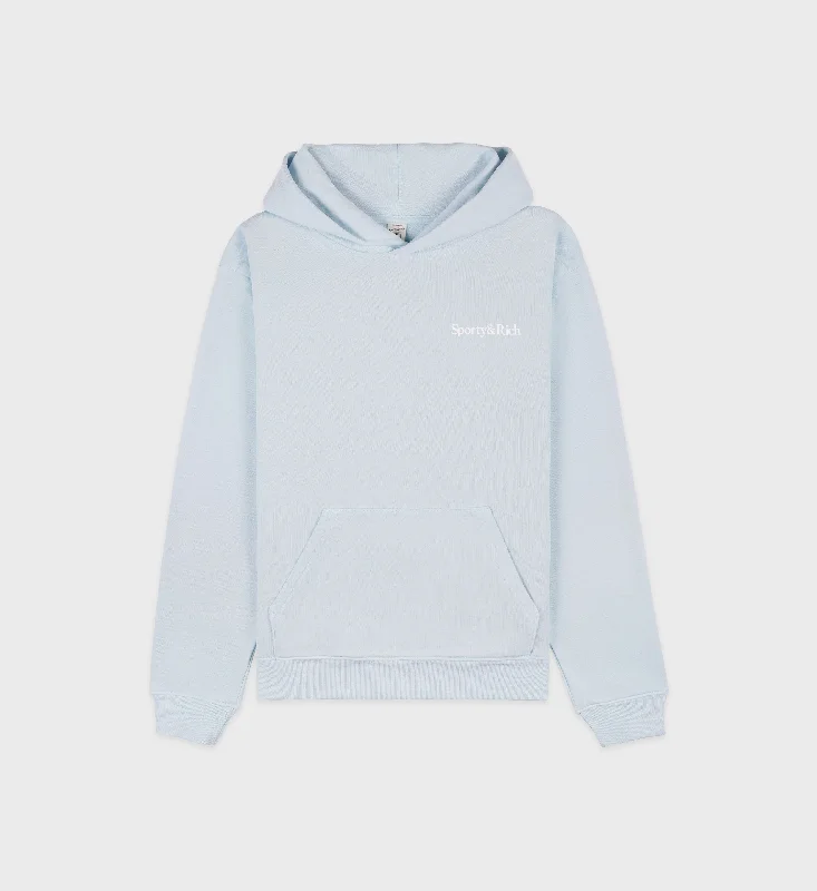 Compression SweatshirtsEat More Veggies Hoodie - Baby Blue/White