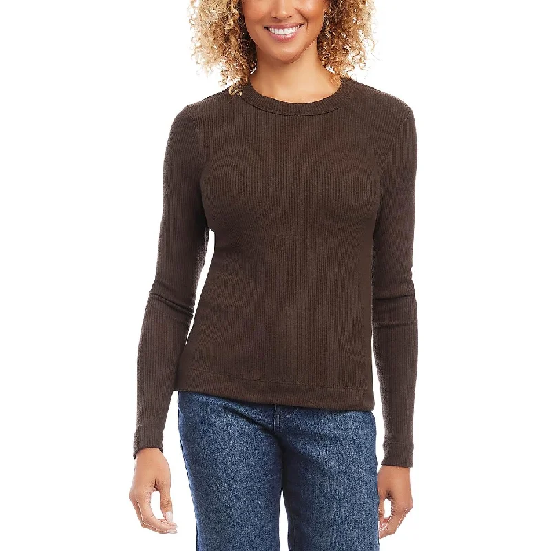 Womens Crewneck Long Sleeve Pullover TopPullovercropped