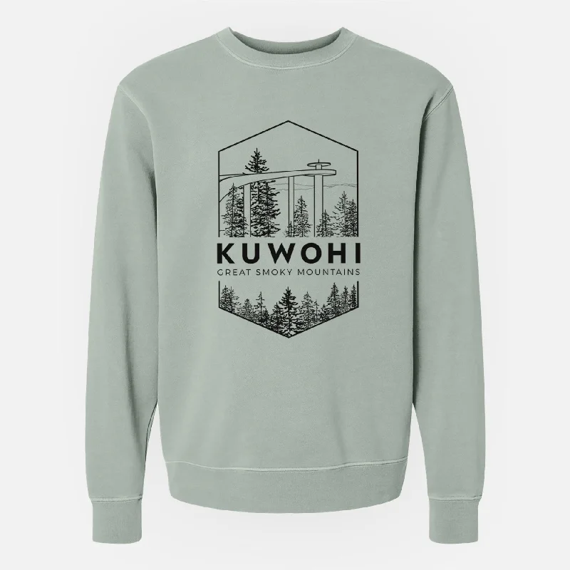 Ribbed Cuff HoodiesKuwohi - Great Smoky Mountains National Park - Unisex Pigment Dyed Crew Sweatshirt