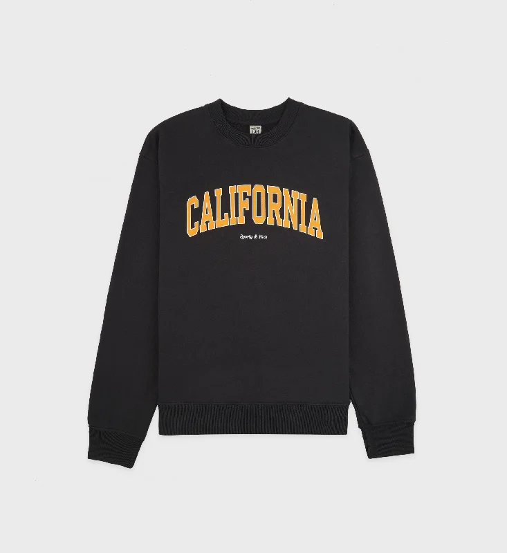 Thermal HoodiesCalifornia Crewneck - Faded Black/Gold