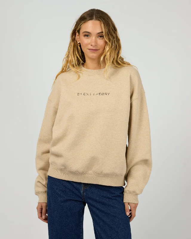 CrewneckplainLogo Crew Oat Marle