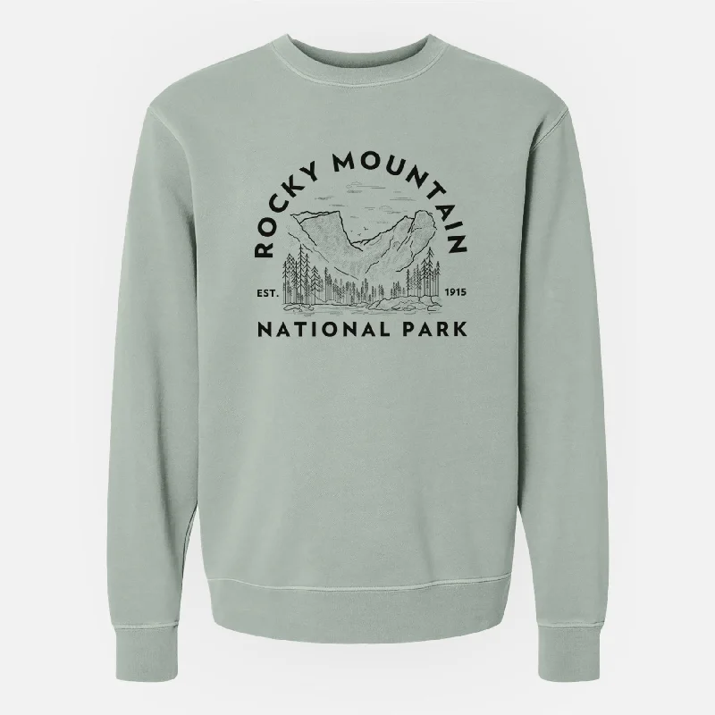 Cropped SweatshirtsRocky Mountain National Park - Unisex Pigment Dyed Crew Sweatshirt