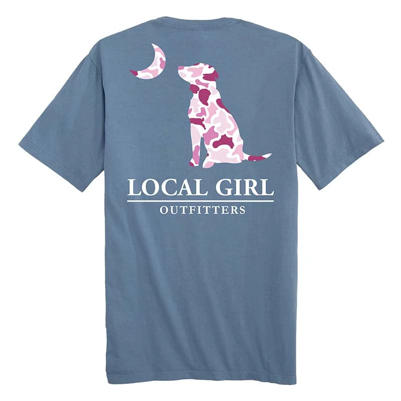 Outdoor SweatshirtsLocal Girl Pink Localflage Dog and Moon Short Sleeve T-Shirt