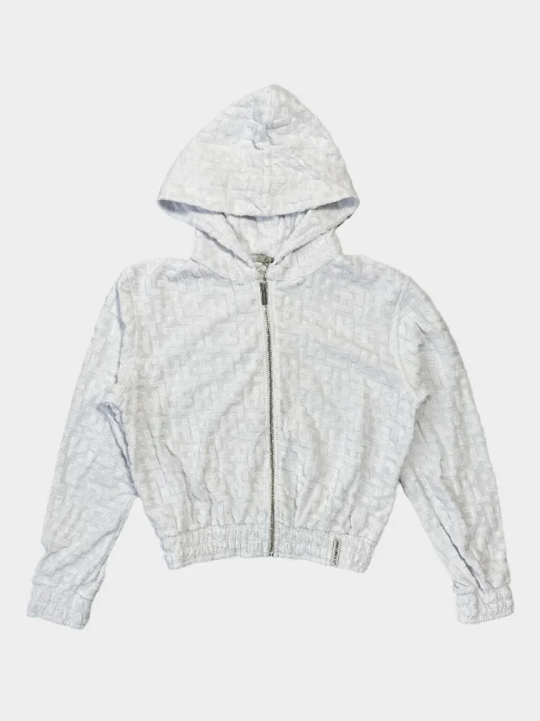 Quilted SweatshirtsSponge Monogram Zipped Hoodie