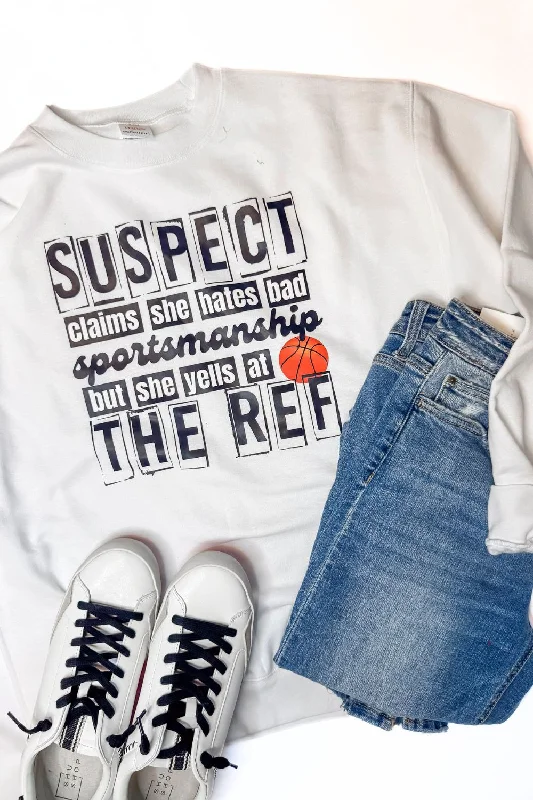 Limited Edition HoodiesSuspect Claims She Hates Sportsmanship Graphic Crewneck Sweatshirt