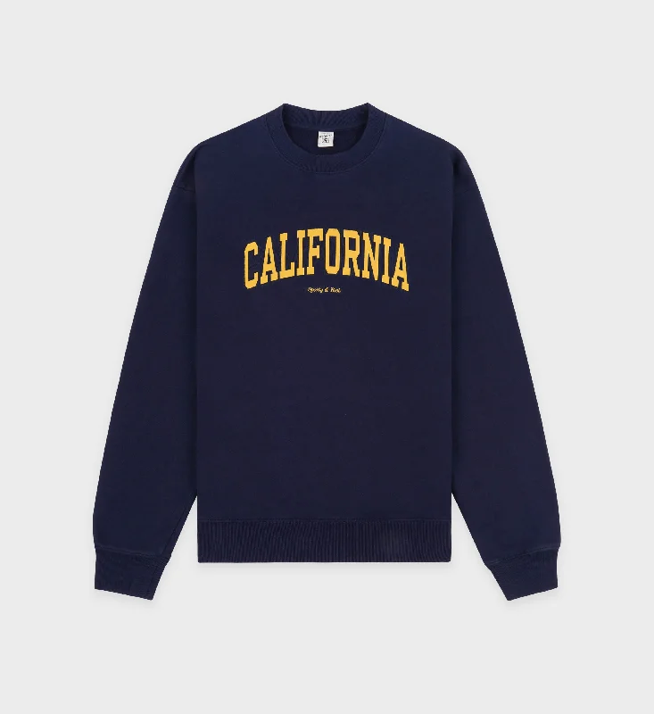 Camo HoodiesCalifornia Crewneck - Navy/Gold