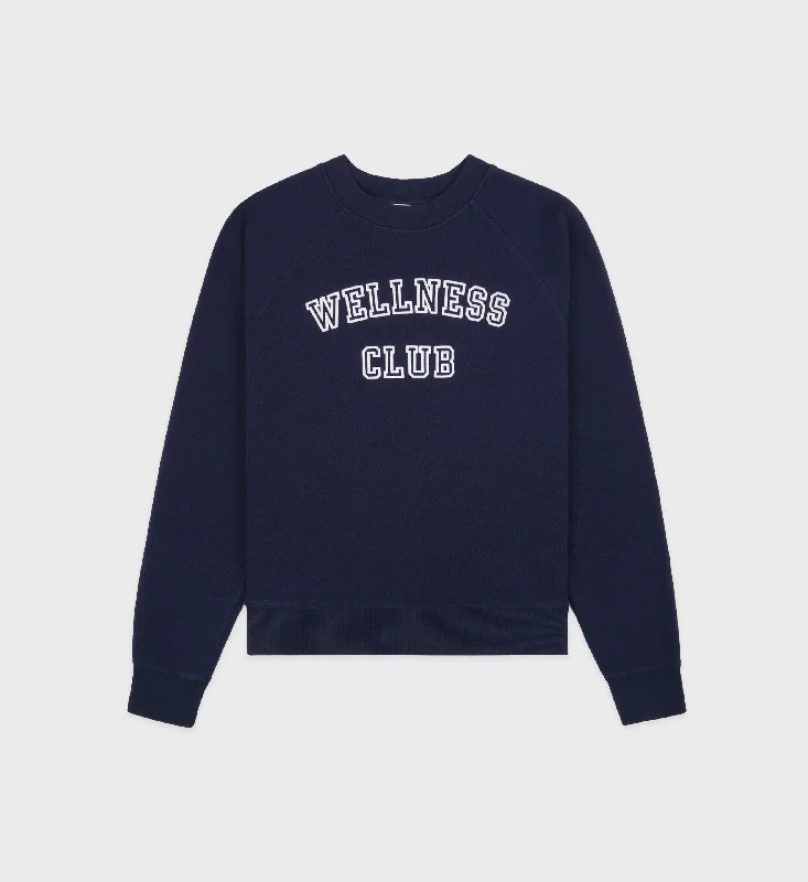 Graphic HoodiesWellness Club Soft Crewneck - Navy/White