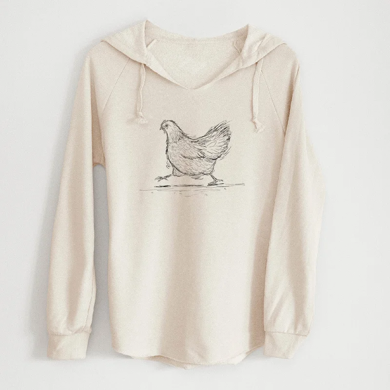 Distressed HoodiesHurried Hen - Orpington Chicken - Cali Wave Hooded Sweatshirt