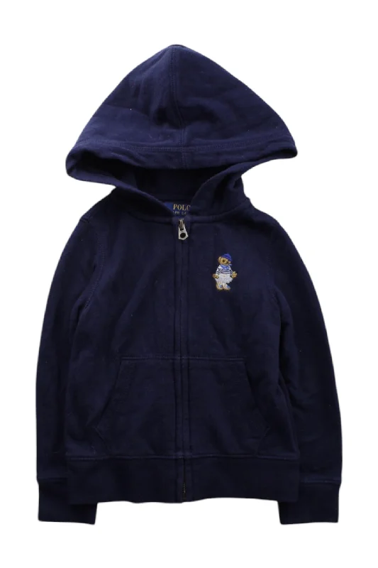 Ruffled SweatshirtsPolo Ralph Lauren Hooded Sweatshirt With Bear Motif 3T