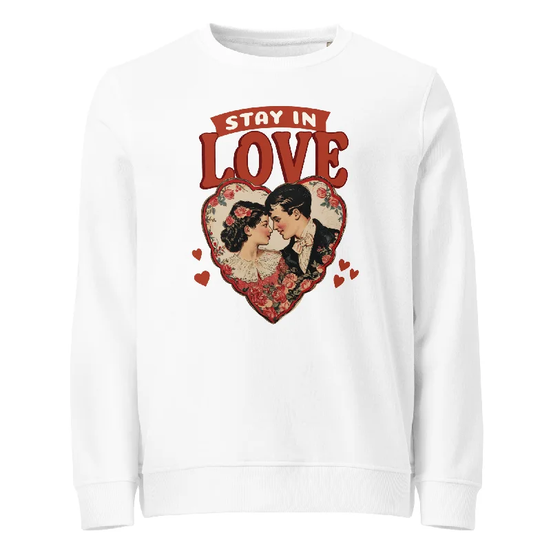 Recycled Fabric HoodiesStay In Love Graphic Organic Sweatshirt