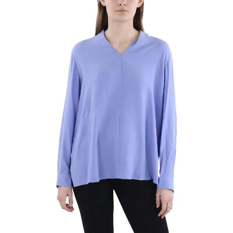 Womens V-Neck Long Sleeves Pullover TopPulloverwarm