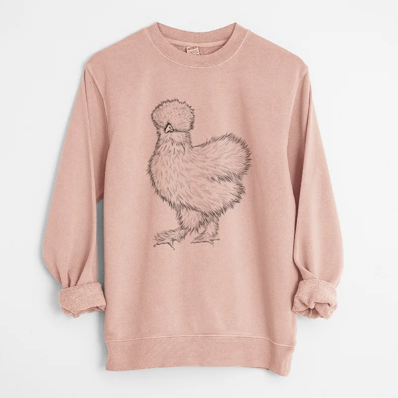 Cotton HoodiesSilkie Chicken - Unisex Pigment Dyed Crew Sweatshirt