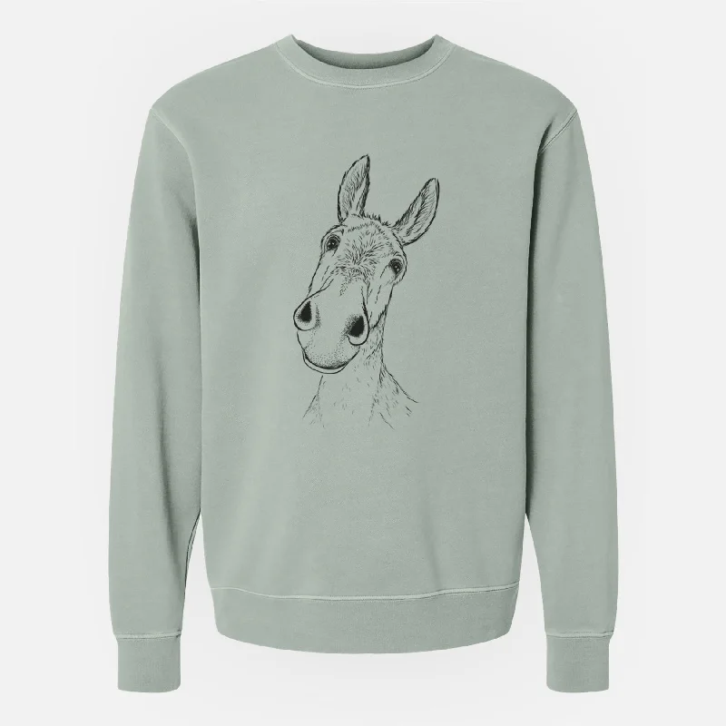 Running SweatshirtsCurious Donkey - Unisex Pigment Dyed Crew Sweatshirt