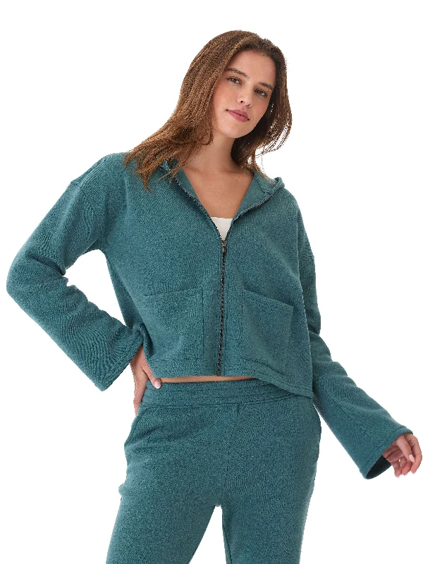 Fitted SweatshirtsRaychelle Triblend Fleece Pocket Hoodie