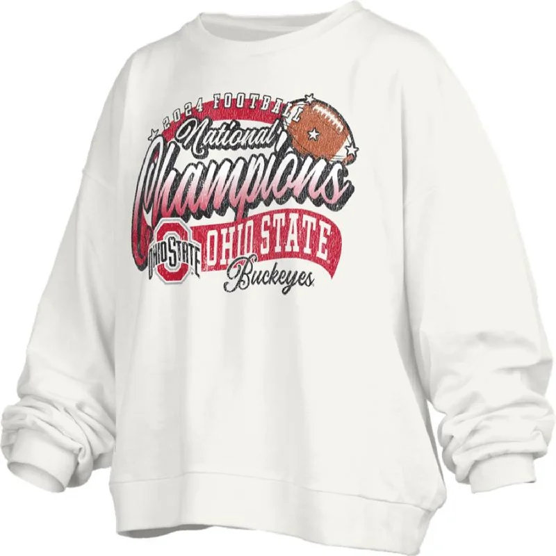 Branded SweatshirtsLadies Ohio State Buckeyes Pressbox National Champs Crewneck Sweatshirt