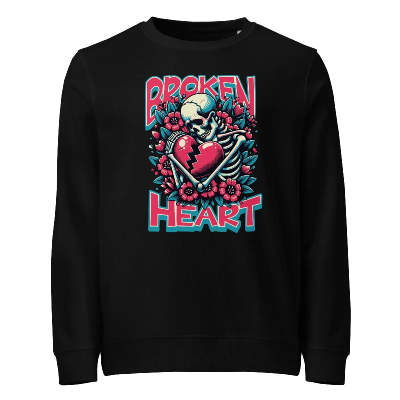 Reflective HoodiesBroken Heart Graphic Organic Sweatshirt