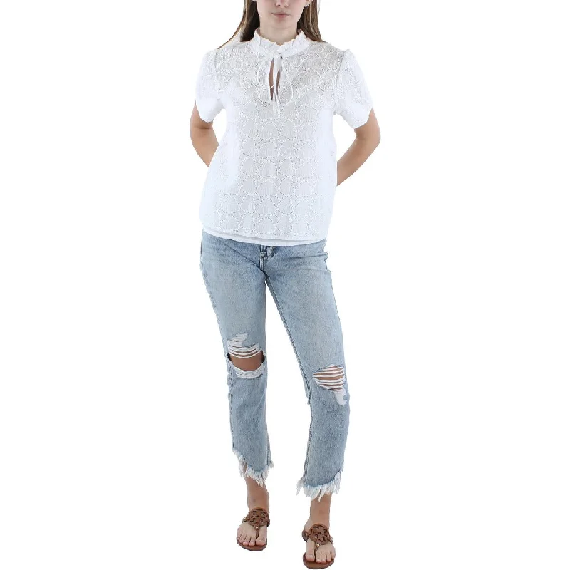 Festival ShirtsBarbour Womens Cotton Eyelet Blouse