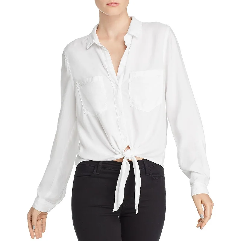 Tasseled ShirtsBella Dahl Womens Tencel Button Down Blouse