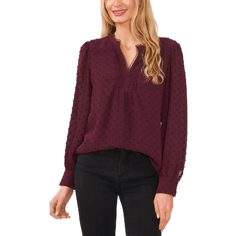 Lounge ShirtsCeCe Womens Clip Dot Off-The-Shoulder Blouse