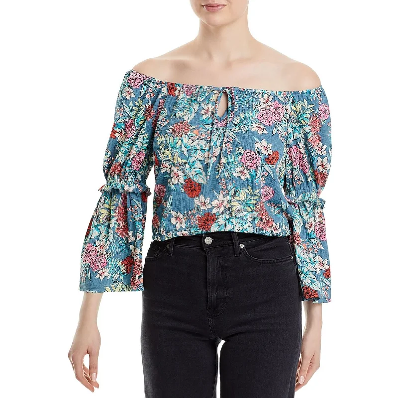 Artist ShirtsChenault Womens Peasant Floral Print Blouse