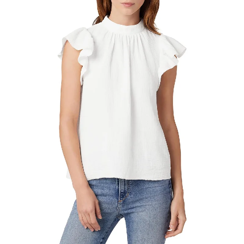 Logo ShirtsJoe's Womens Daisy Picot Trim Gauze Blouse