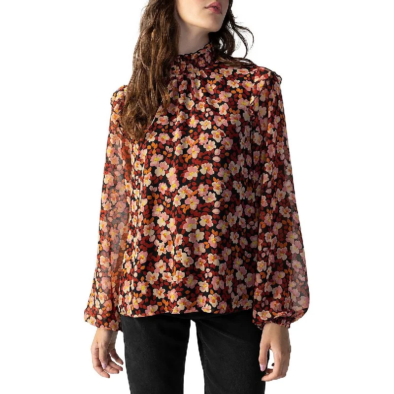 Metallic ShirtsSanctuary Womens Romance Floral Print Blouse