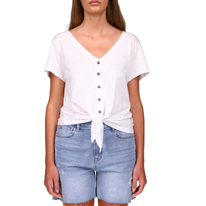 Casual ShirtsSanctuary Womens Side Tie Cotton Blouse