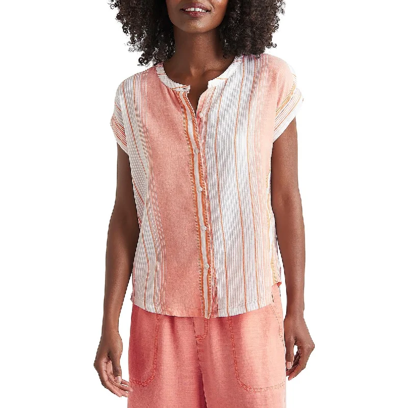 Button-Down ShirtsSplendid Womens Striped Button-Down Blouse