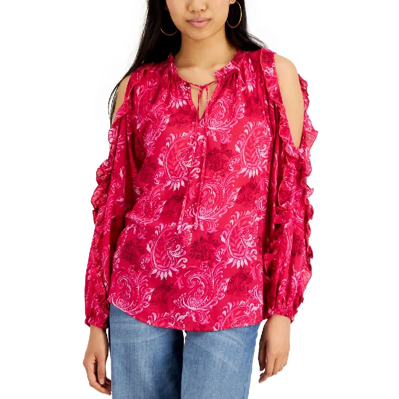 Skateboard ShirtsWillow Drive Womens Paisley Split Neck Blouse