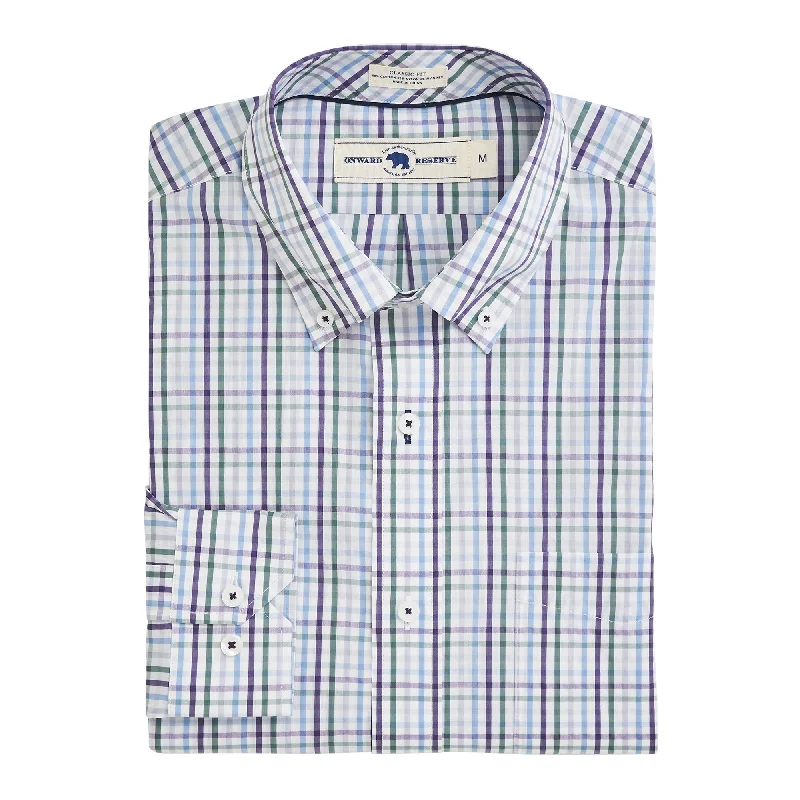 Torridon Classic Fit Quad Button Down - MysticalAnti-drilling down technology