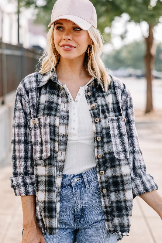 Not Your Boyfriend's Black Plaid Button Down TopBreathability