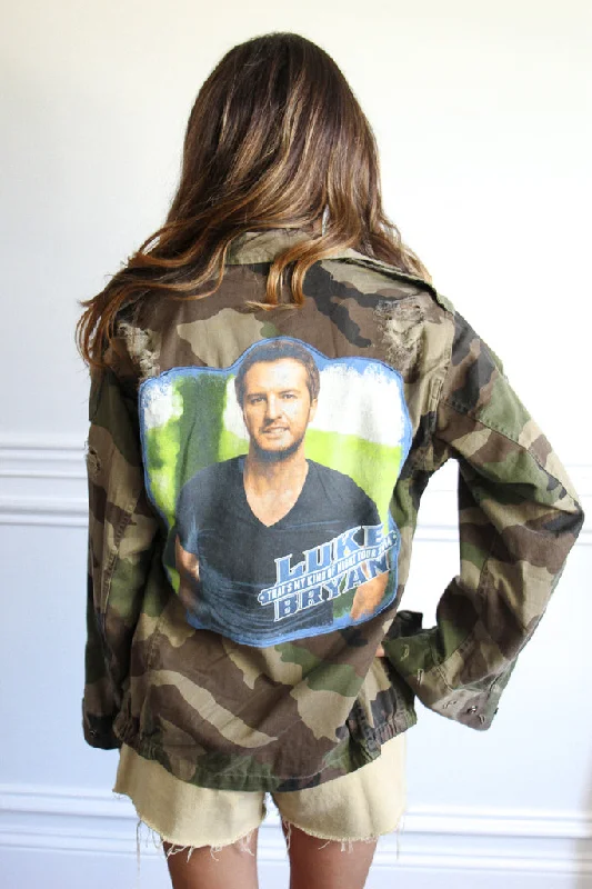 Mesh JacketsLuke Bryan Distressed Camo Jacket