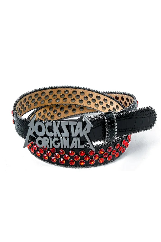 Summer JacketsBoys Silas Black Rockstar Logo Belt