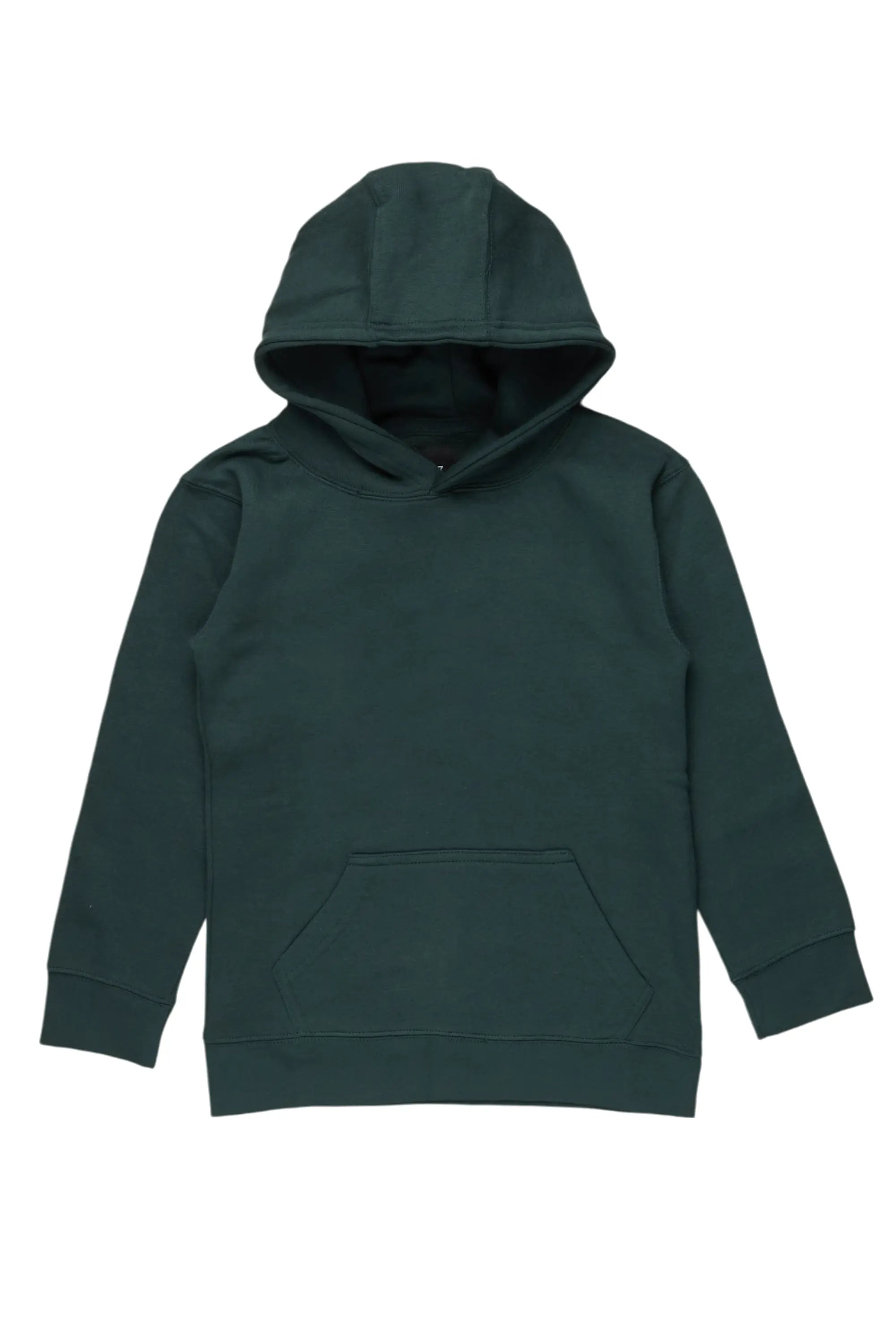 Fleece JacketsBoys Forest Green Basic Hoodie