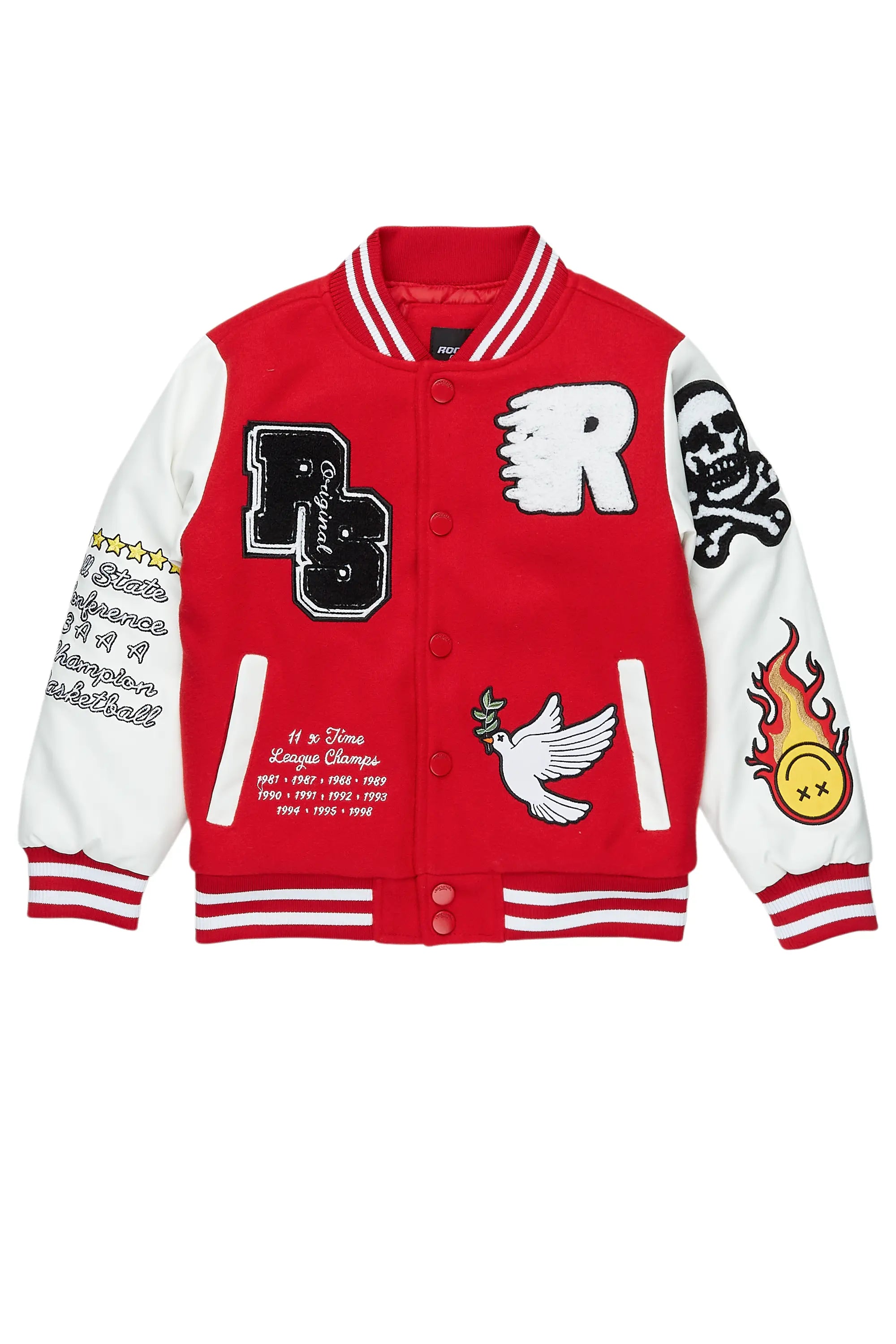 Retro JacketsBoys Leaner Red Bomber Jacket