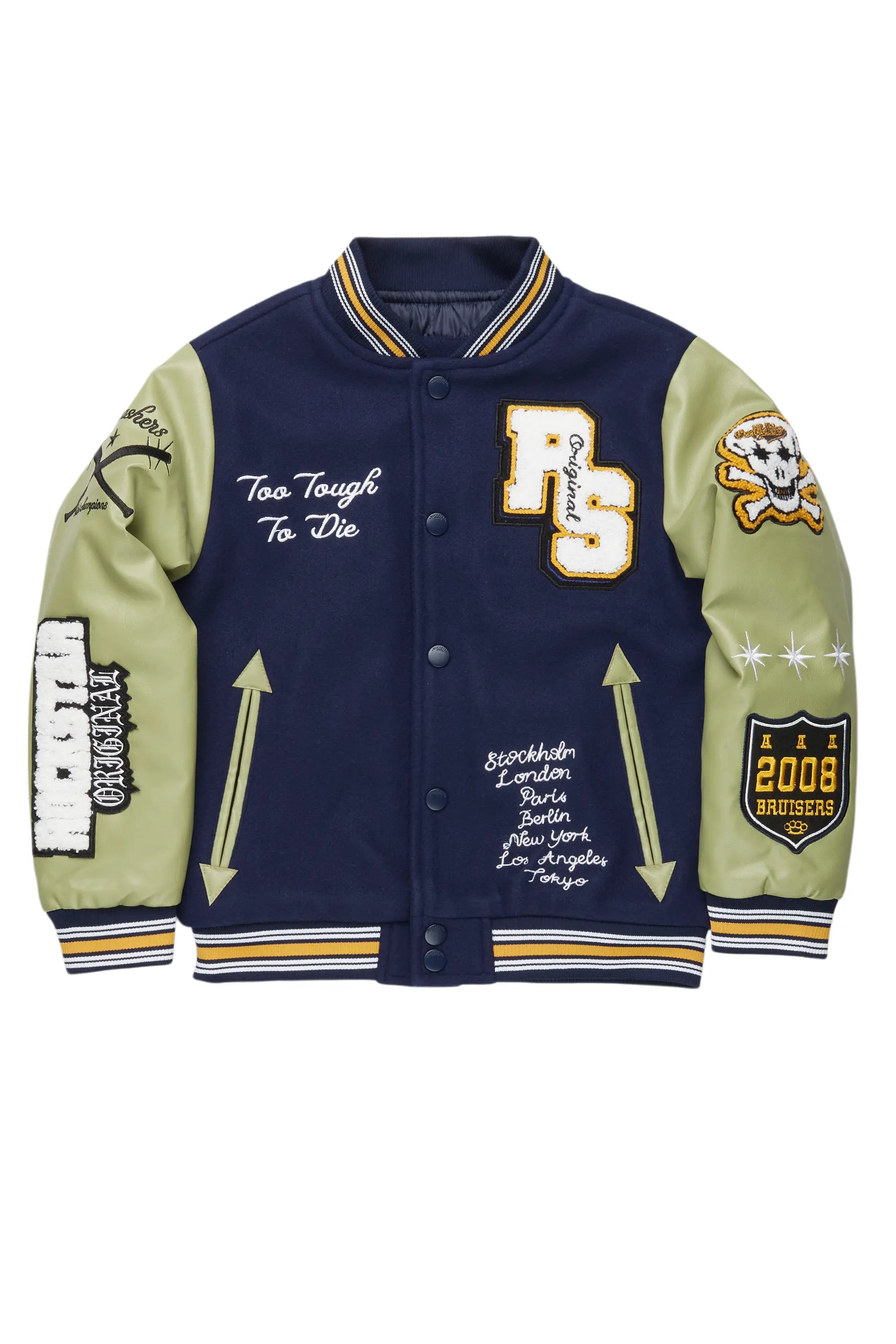 College JacketsBoys Shexter Navy Varsity Jacket