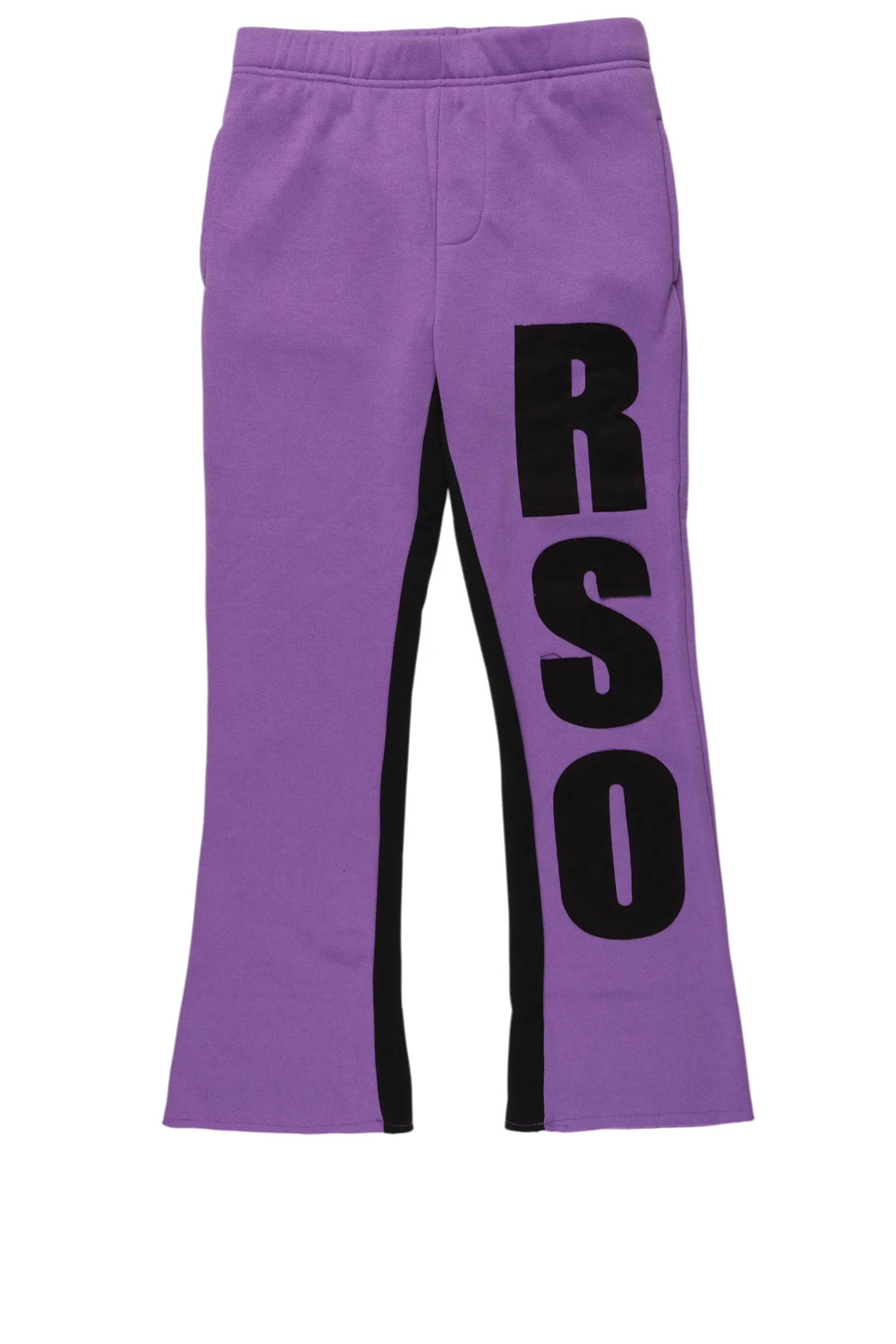 Performance JacketsBoys Uko Purple Stacked Baggy Flare Pant