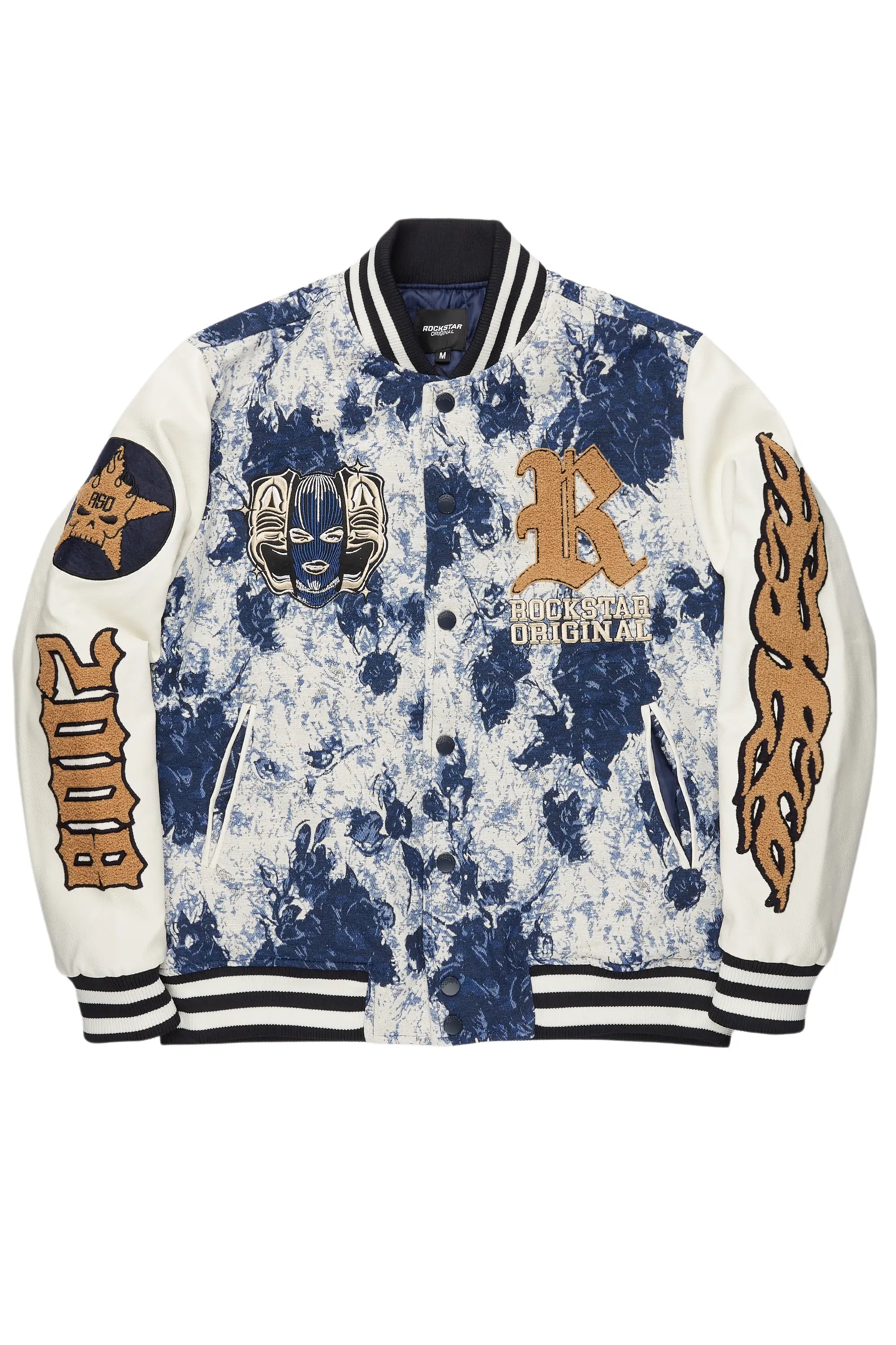 Motorcycle JacketsDoron Blue Tapestry Varsity Jacket