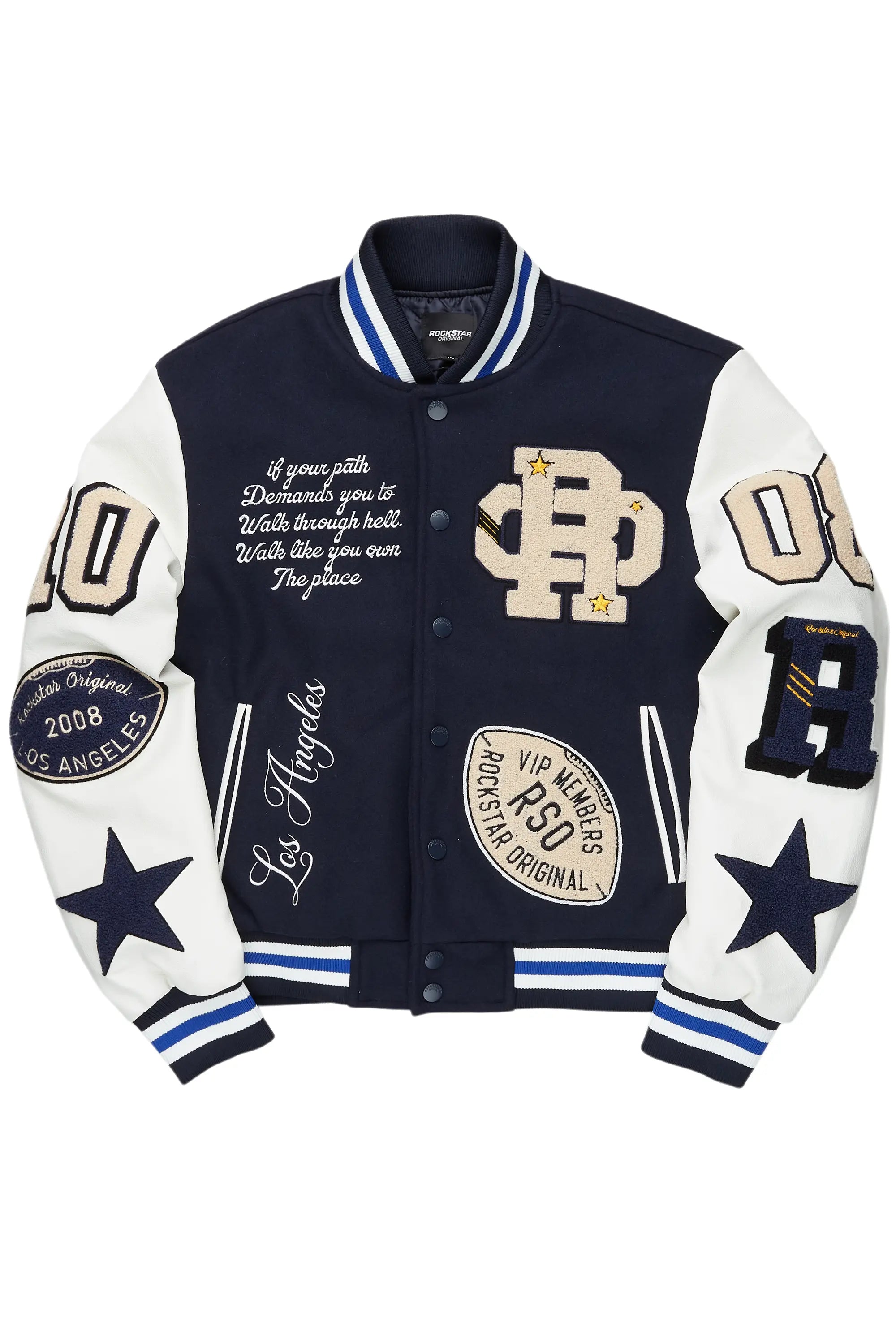 Nylon JacketsBalser Navy Varsity Jacket